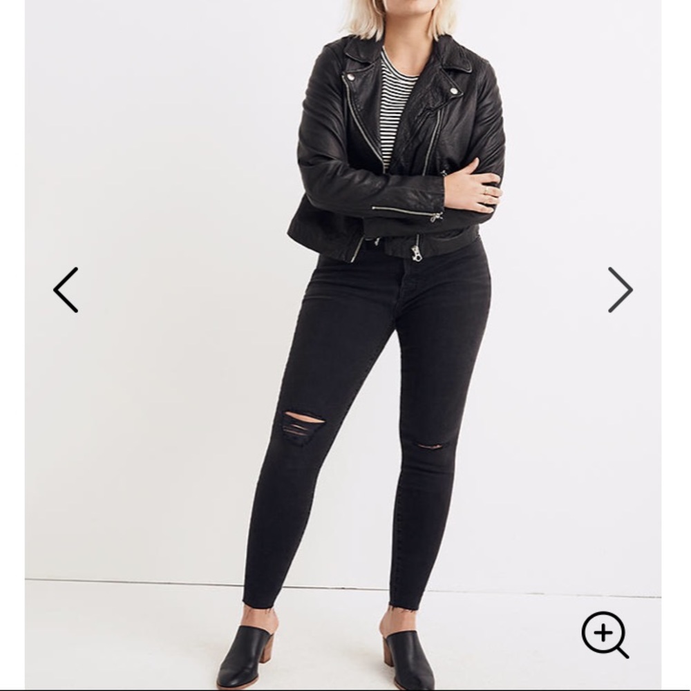Madewell 9” Mid-Rise Skinny Jeans in Black Sea